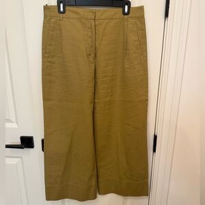 Max Mara lightweight cotton cropped straight leg trousers